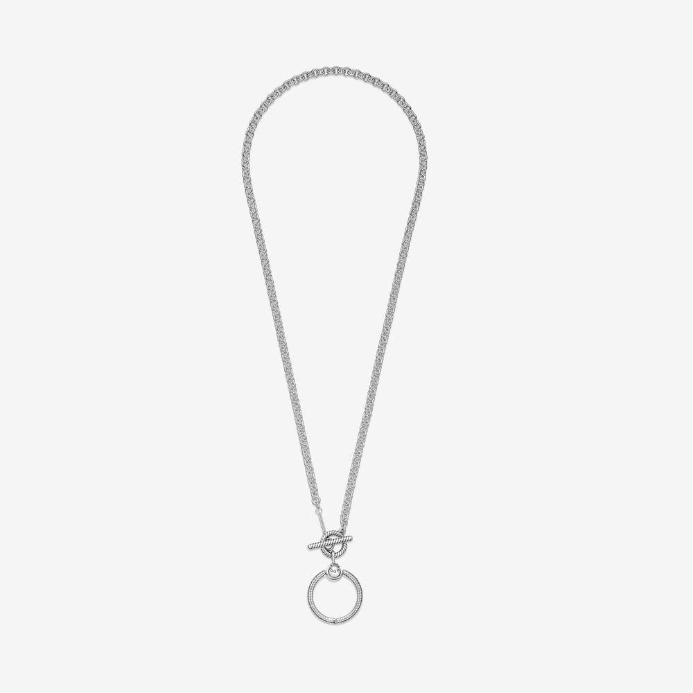 Pandora Moments O Pendant T-bar Necklace – The White House Boutique