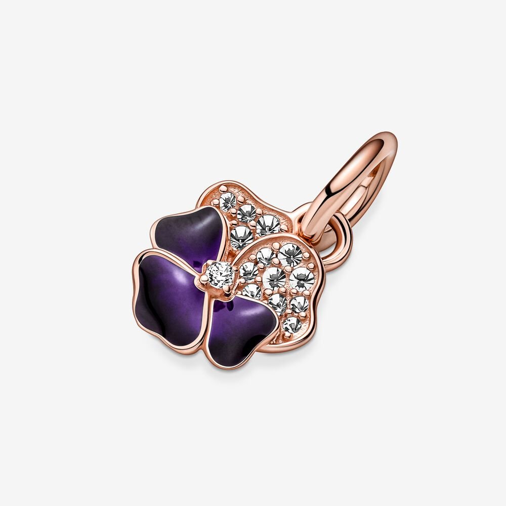 780776C01 Deep Purple Pansy Flower Charm – The White House Boutique