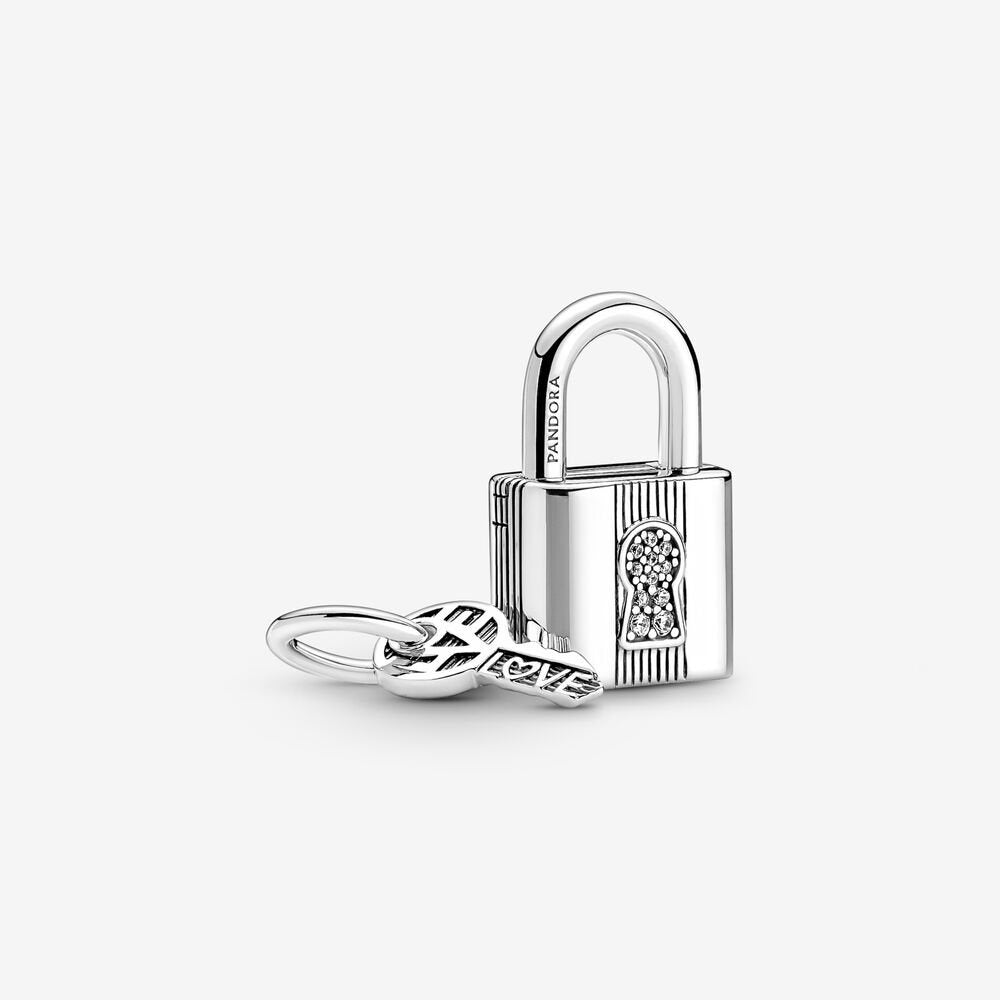 790088C01 Padlock & Key Charm – The White House Boutique